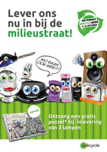 3 lampen of elektrische apparaten voor een gratis puzzel - wecycle mee!