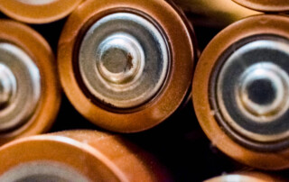 close-up van AA-batterijen