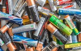 bonte verzameling batterijen